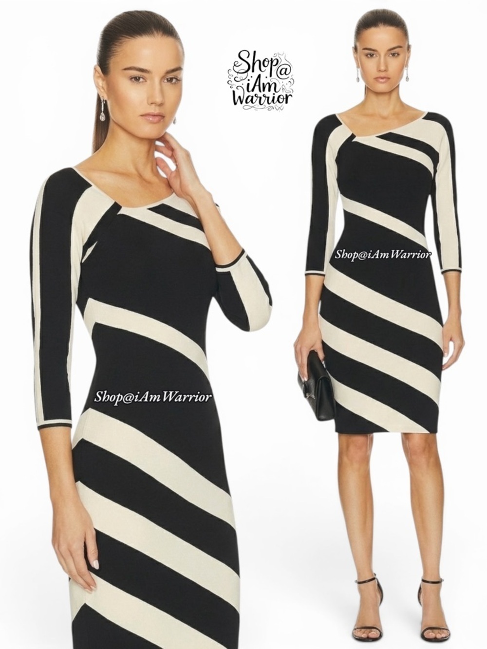 Bordeaux striped stretch jersey bodycon dress *shop@iamwarrior